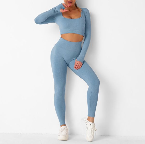 Purple Tight-fitting Yoga Suit Sexy Casual Running Sportwear For Women