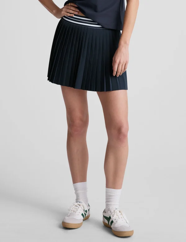 Pleats Tipped Elastic Mini Skirt - Image 2