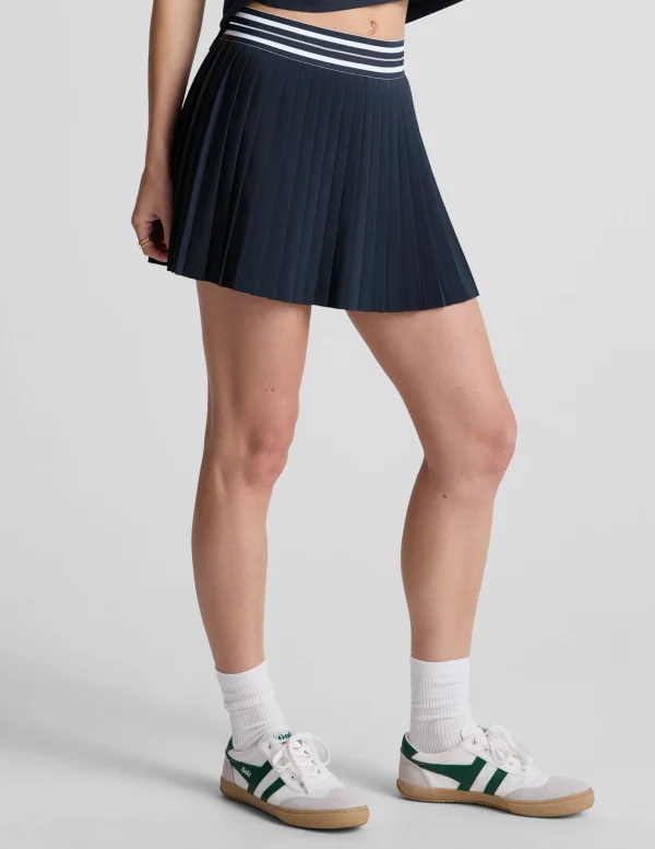 Pleats Tipped Elastic Mini Skirt - Image 3
